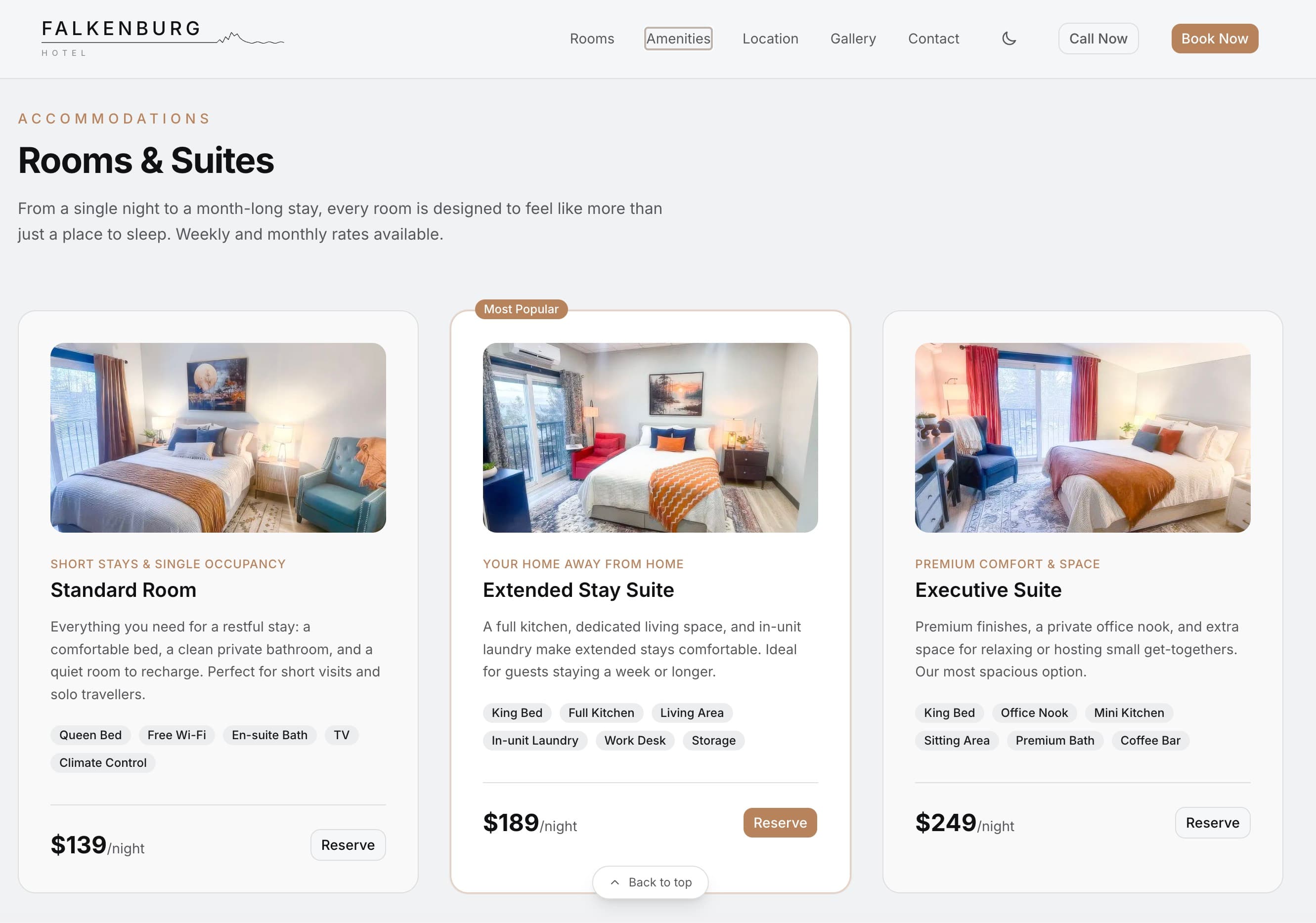 Falkenburg Suites — rooms and suites
